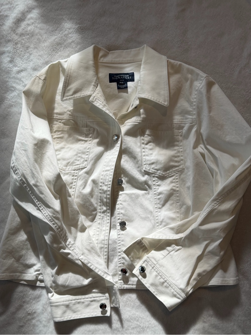 Jones New York Cream Jean Jacket